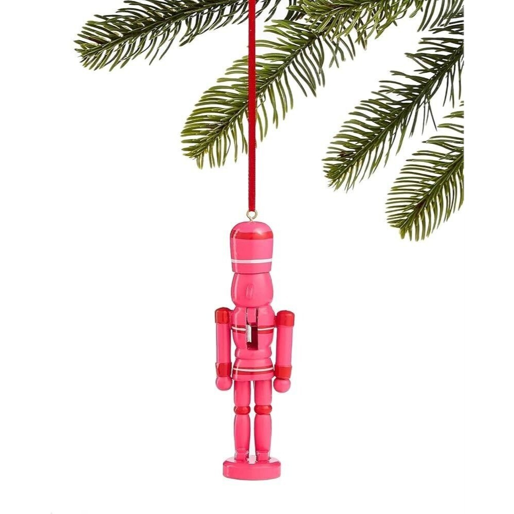 Holiday Lane Merry & Brightest Pink 5" Nutcracker Ornament